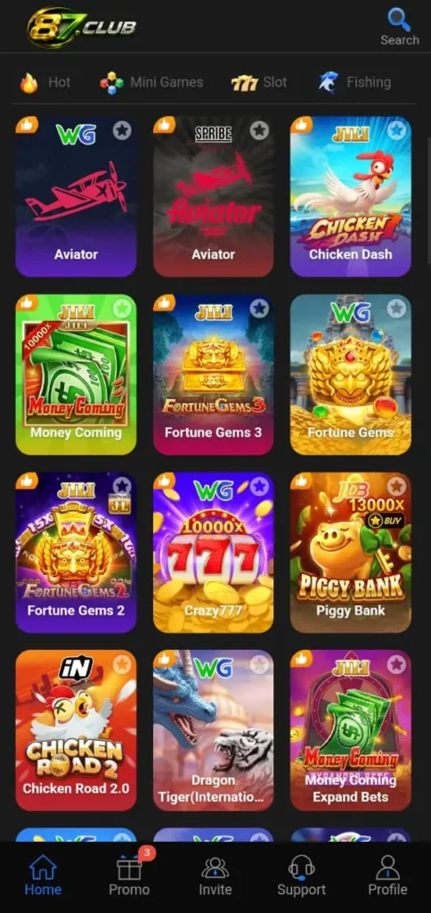 87 Club Game